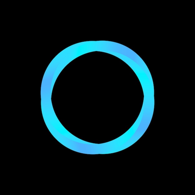 PSD abstract glowing circle on black background