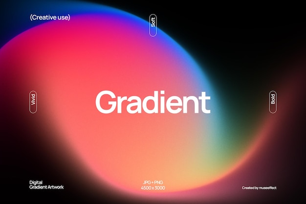 PSD abstract gradient sphere
