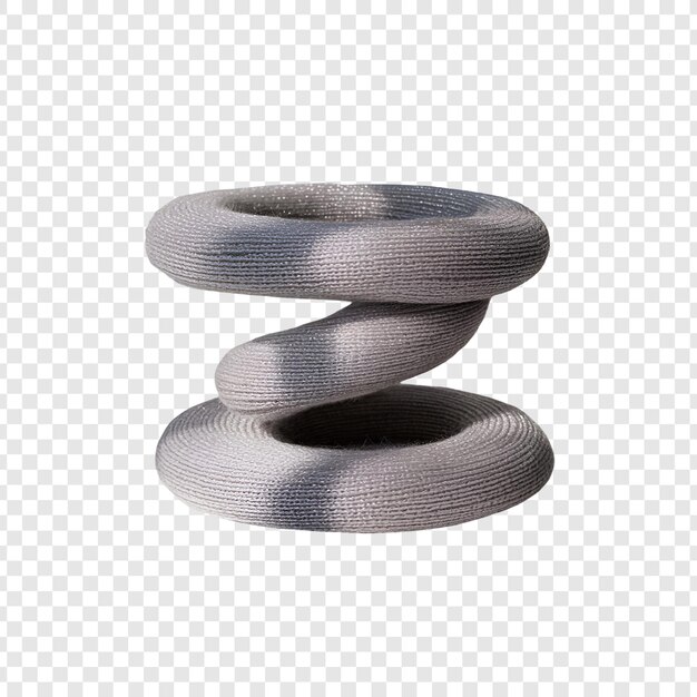PSD abstract gray twisted ring design element