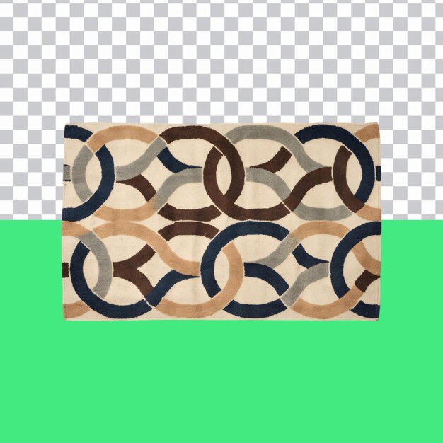 PSD abstract interlocking circles rug isolated