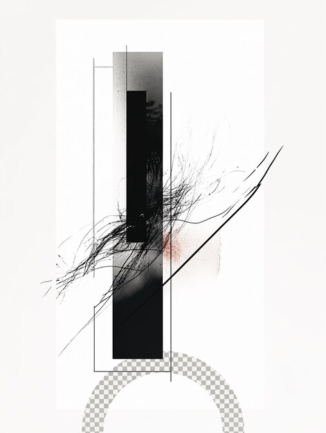 PSD abstract monochrome composition