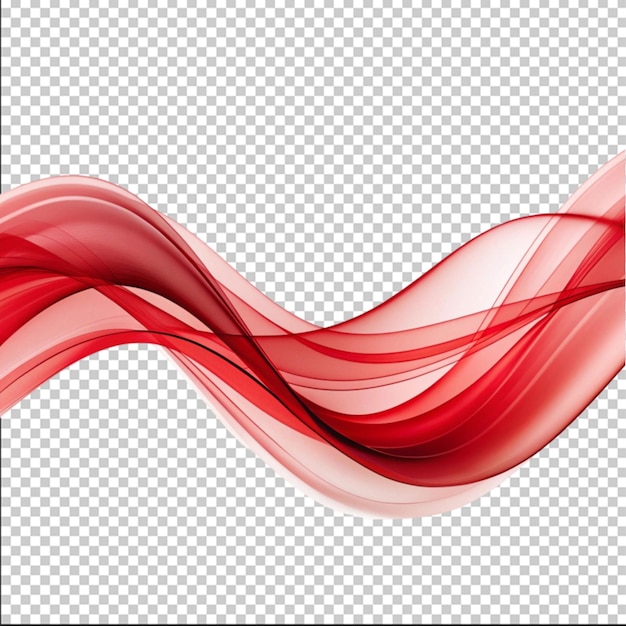 PSD abstract red wave isolated on white background