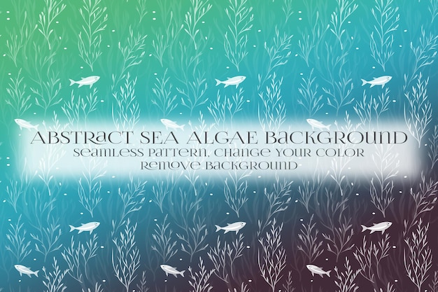 PSD abstract sea algae pattern on remove background texture