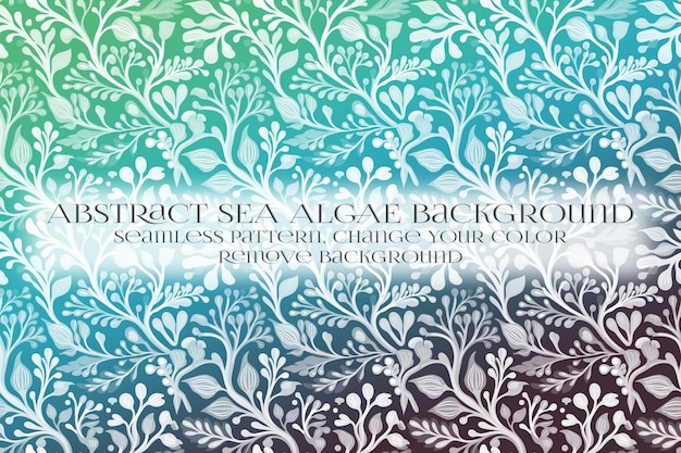 PSD abstract sea algae pattern on remove background texture