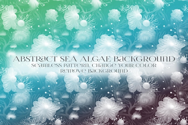 PSD abstract sea algae pattern on remove background texture