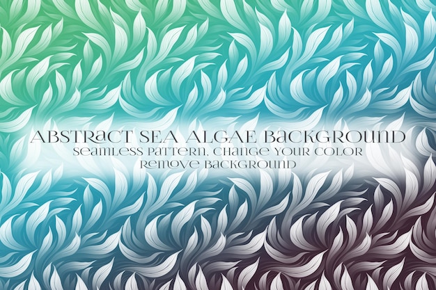 PSD abstract sea algae pattern on remove background texture