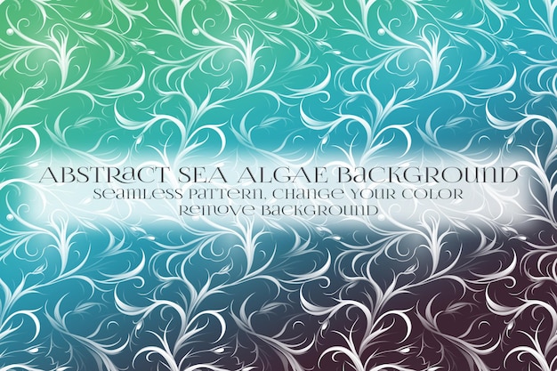 PSD abstract sea algae pattern on remove background texture