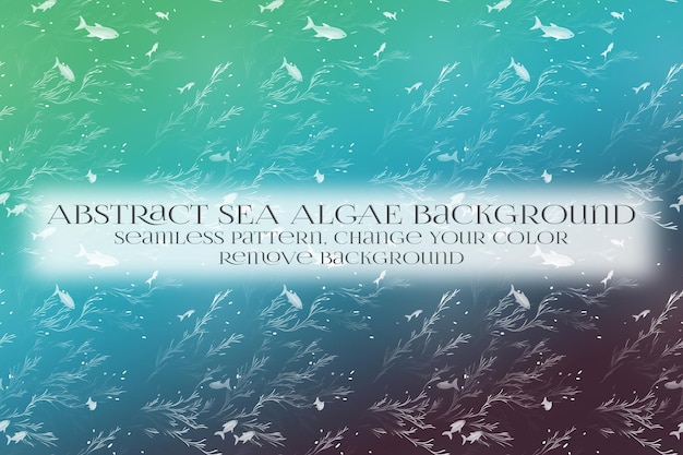 PSD abstract sea algae pattern on remove background texture