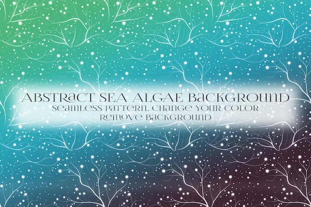 PSD abstract sea algae pattern on remove background texture