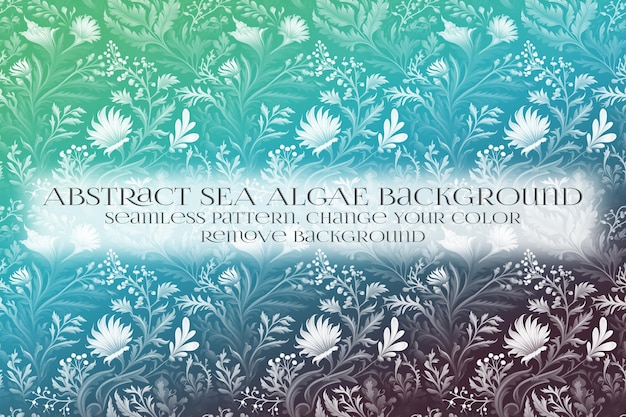 PSD abstract sea algae pattern on remove background texture