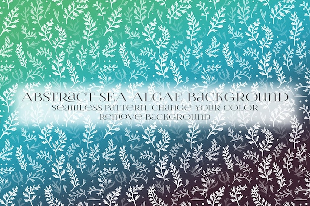 PSD abstract sea algae pattern on remove background texture
