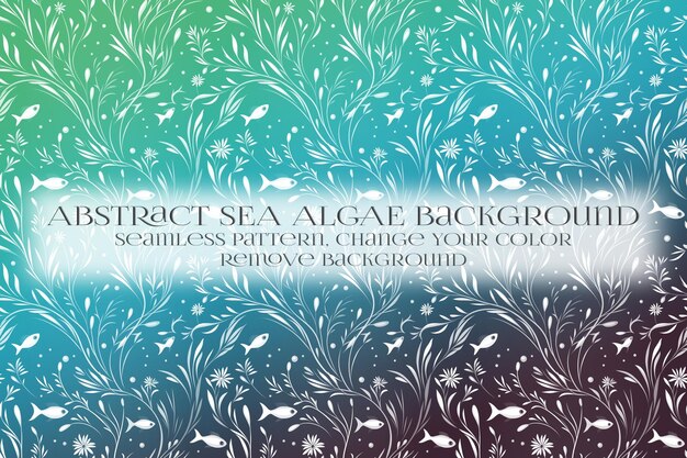 PSD abstract sea algae pattern on remove background texture