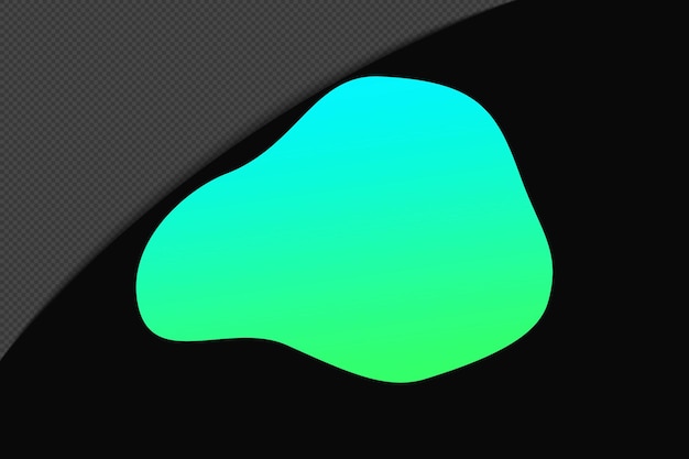 PSD abstract shape gradient element with green colorful color template psd design