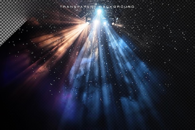 PSD abstract spotlight stage light transparent overlay