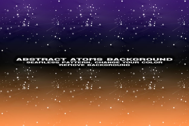 PSD abstract textured background with editable molecule and atom pattern psd format