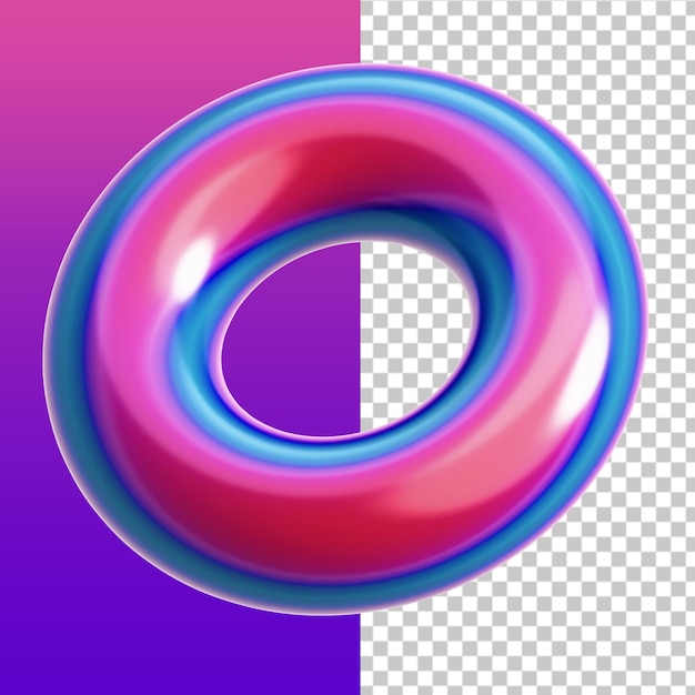 PSD abstract torus 3d illustration