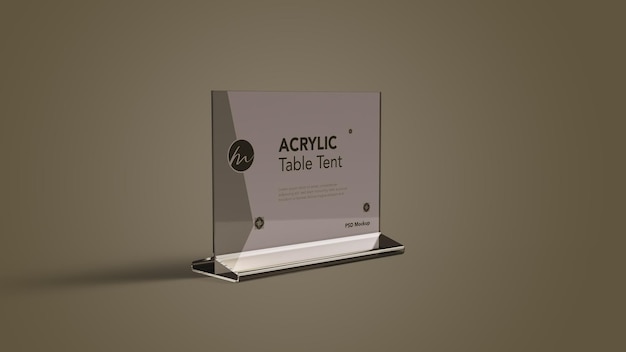 PSD acrylic table tent psd mockup