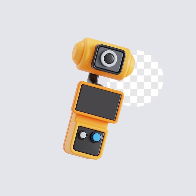 PSD action camera 3d illustration