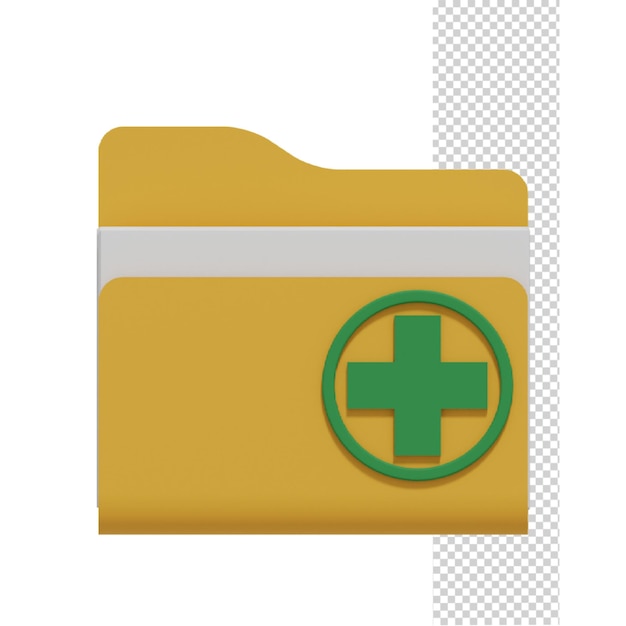 PSD add folder 3d render illustration