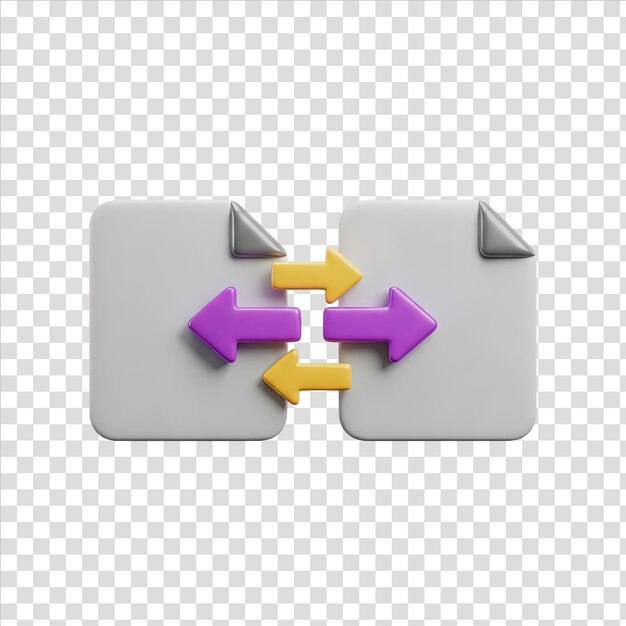 PSD ai data progress and development folder with an upward arrow a 3d rendered icon