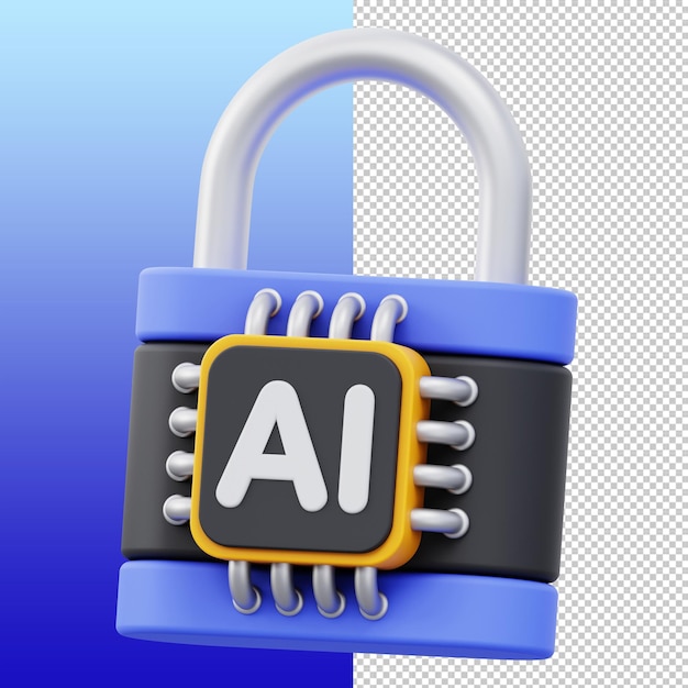 PSD ai security padlock with integrated chip