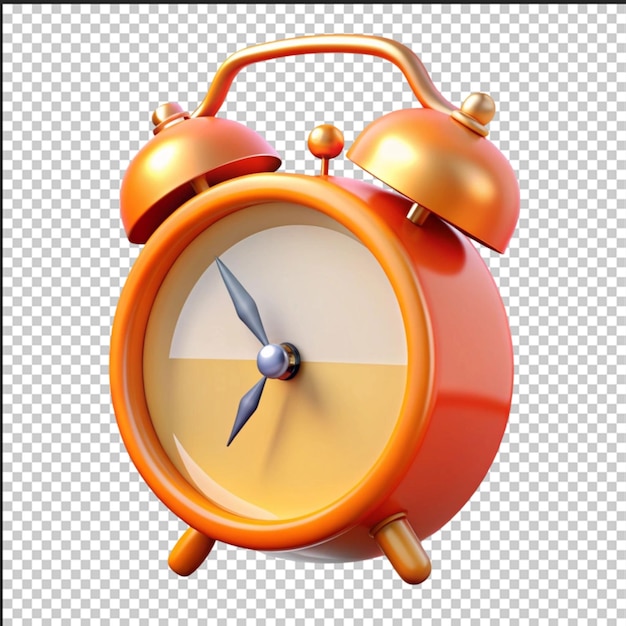 PSD alarm clock isolated on a transparent background