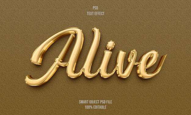 PSD alive text effect