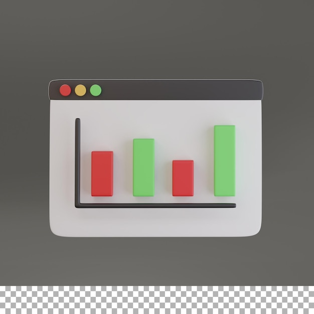 PSD analytics 3d icon