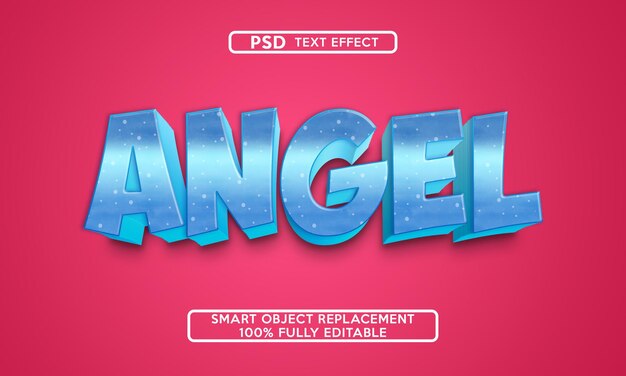 PSD angel text effect template