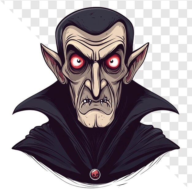 PSD angry vampire intense glare halloween spooky creature