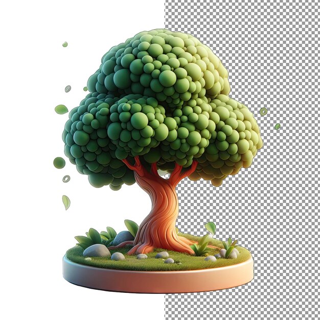 PSD arboreal majesty isolated 3d render of a tree