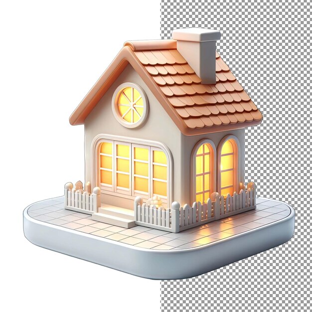PSD architectural elegance isolated 3d render of a house