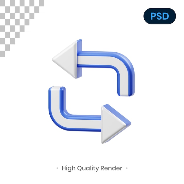 PSD arrow 3d render illustration premium psd