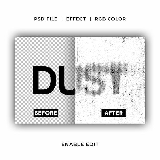 PSD ashes text effect