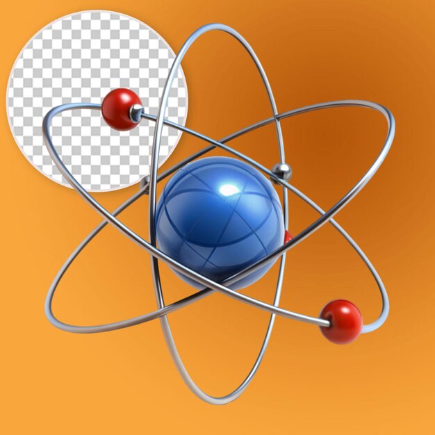 PSD atom on transparent background