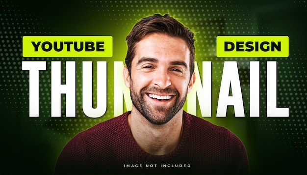 PSD attractive new youtube thumbnail design template
