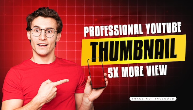 PSD attractive new youtube thumbnail design template