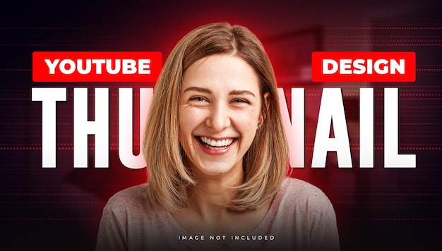 PSD attractive new youtube thumbnail design template