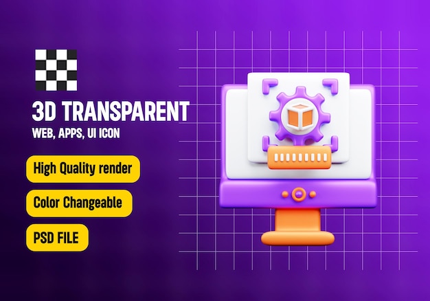 PSD auto cad designing 3d icon or printing 3d icon