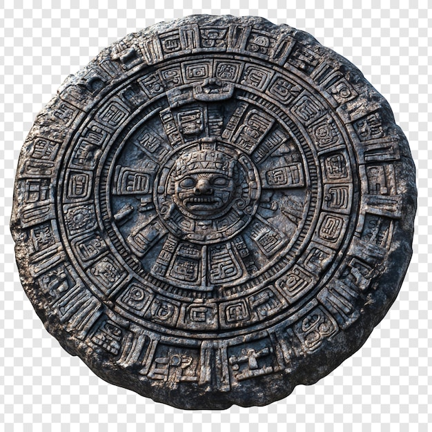 PSD aztec calendar stone