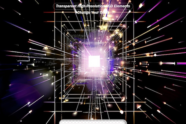 PSD backdrop composed of cpu graphic and abstract design elements