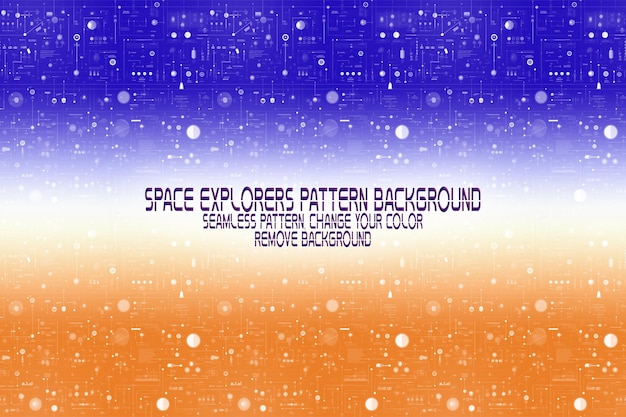 PSD background texture with space explorers shuttles planets and stars editable psd pattern