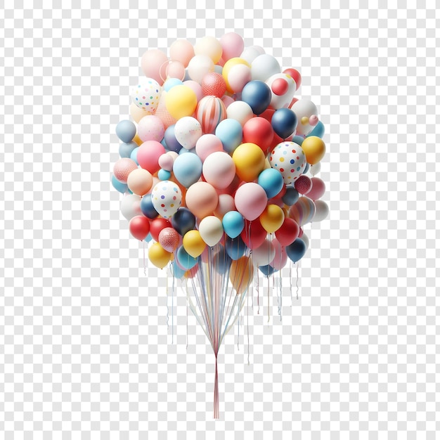 PSD balloon isolated on transparent background