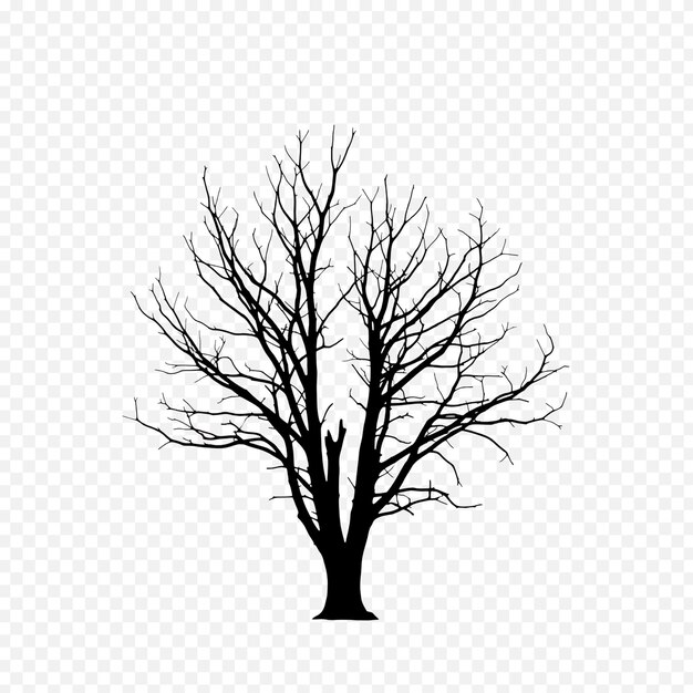 PSD bare leafless tree silhouette