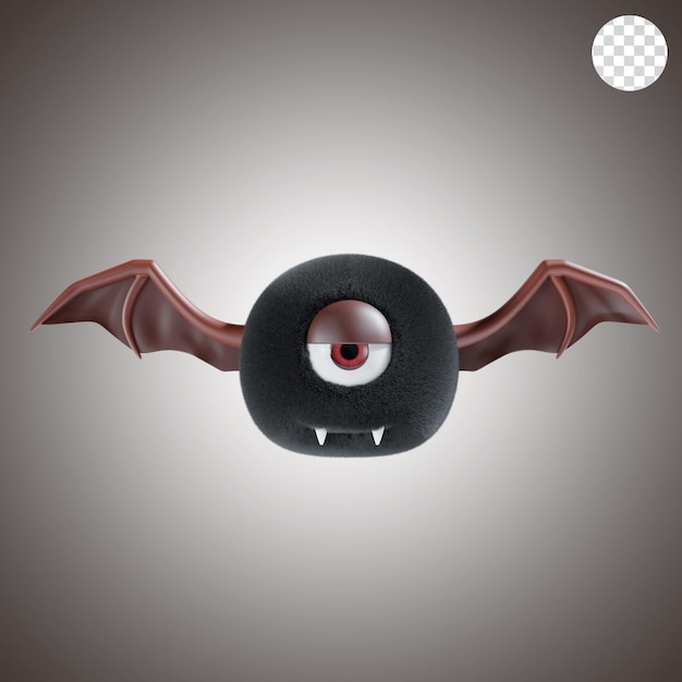 PSD bat scary halloween 3d render
