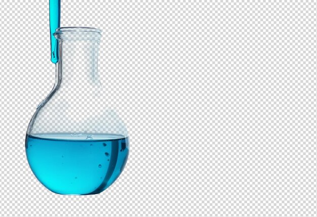 PSD a beaker with a blue liquid and a blue beaker with a blue liquid