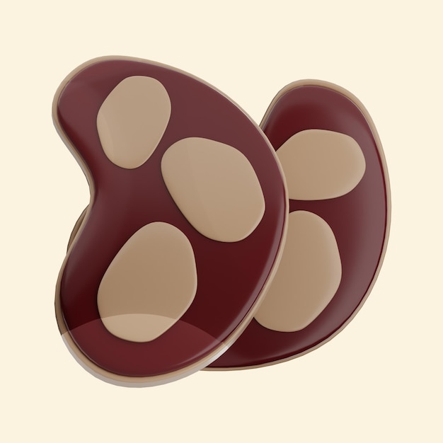 PSD beef steak 3d icon illustration