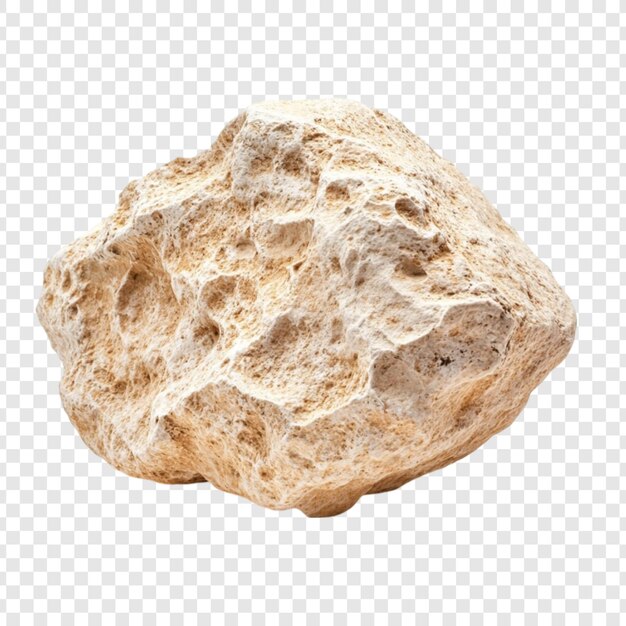 PSD a beige irregular rock isolated on white background