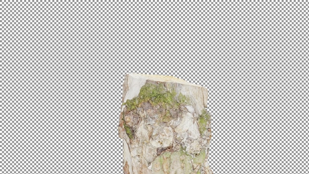 PSD a bird sitting on top of a tree stump