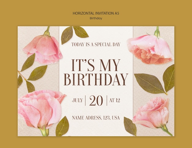 PSD birthday celebration  template